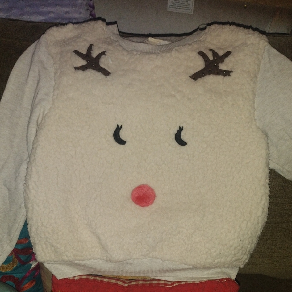 Hannah Banana Cream Textured Christmas Sweatshirt